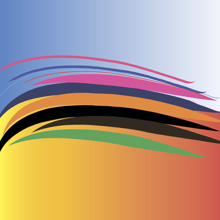 Abstract colorful background with wave illustration vector.のイラスト素材