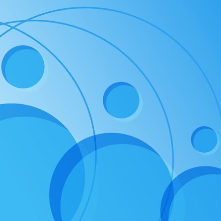 Background vector illustration of abstract circles on a blue background.のイラスト素材
