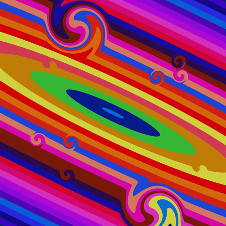 Background vector abstract colored rings of different colors with swirls.のイラスト素材