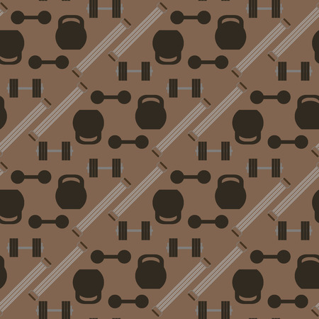 Illustration vector Abstract seamless pattern of sports equipment.のイラスト素材