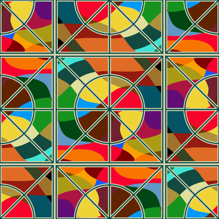 Background vector illustration seamless pattern colored mosaic.のイラスト素材