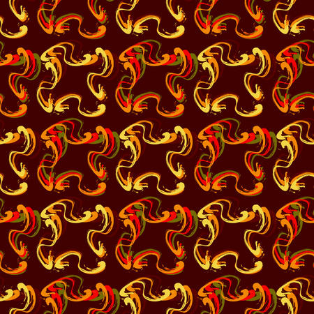 Background illustration seamless pattern of abstract swirls.のイラスト素材