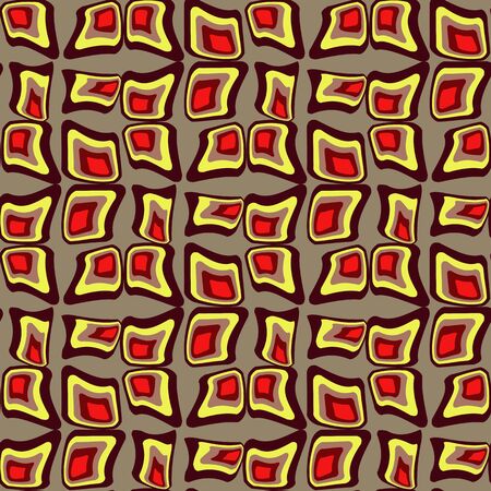 Abstract background vector illustration seamless pattern of colored distorted squares.のイラスト素材