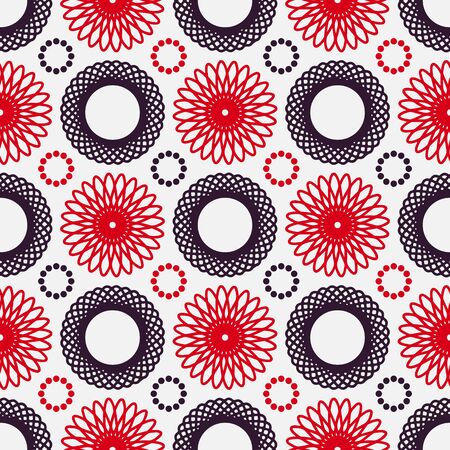 Illustration vector background seamless pattern of colored lace.のイラスト素材