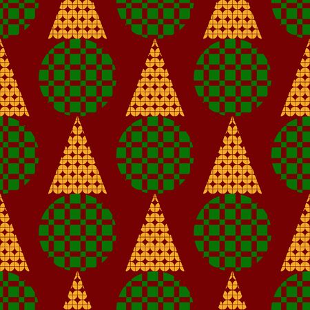 Illustration pattern of colored circles and pyramids.のイラスト素材