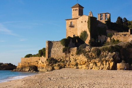 Old spanish castle on the coast Mediterranean, in town Tamarin.
 11th and 12th centuries. の写真素材