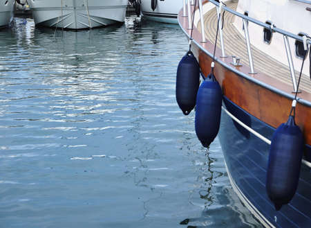 Boat in the harborの写真素材