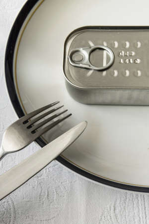 Canned food for mealsの写真素材