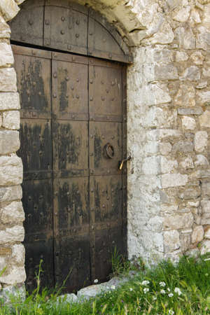 Ancient door to the castleの写真素材