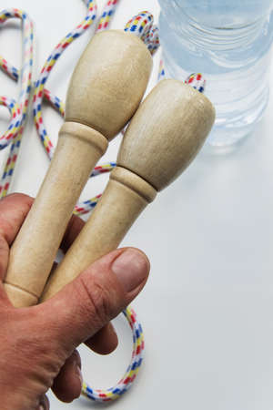 Holding a jump ropeの写真素材