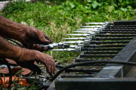 Working the steelの写真素材