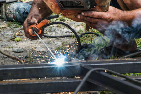 Working the steelの写真素材