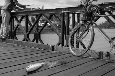 Old experienced fisherman