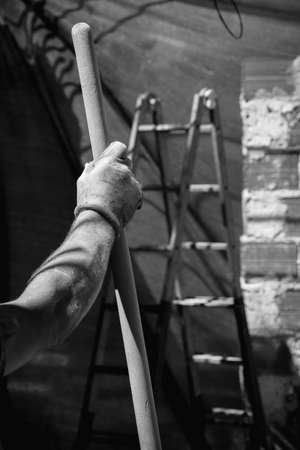 Worker in construction siteの写真素材