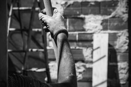 Worker in construction siteの写真素材