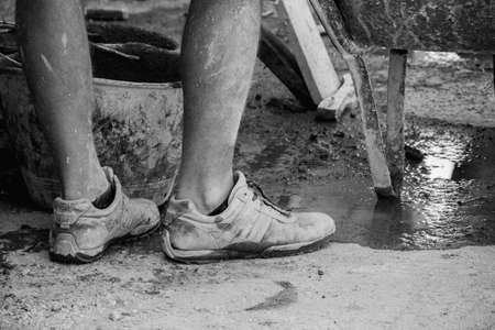 Worker in construction siteの写真素材