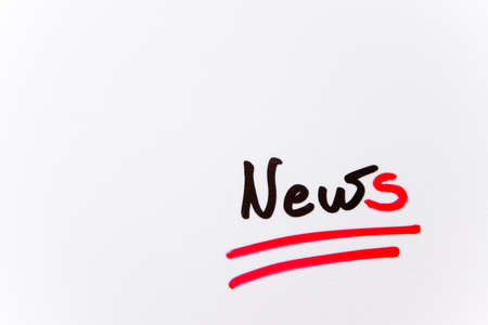 Text "News" on white backgroundの写真素材