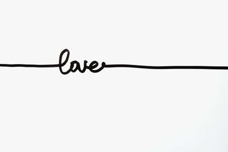 Text "Love" on white backgroundの写真素材