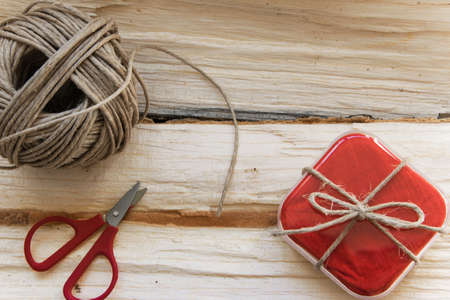 Time for gifts - decorated the special one in a simple wayの写真素材