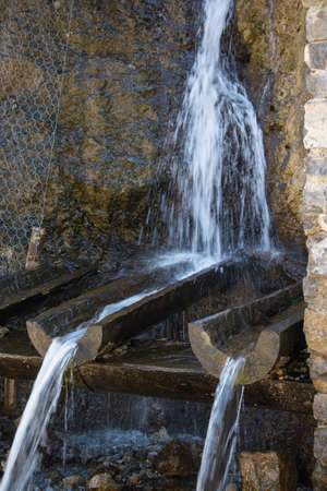 Pure mineral drinking water from the natural mountain source