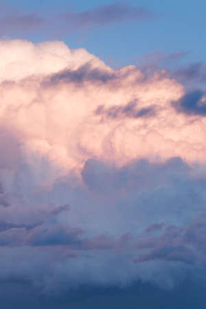 Natural background of fluffy clouds in the sky, concepts - weather, dreamingの写真素材