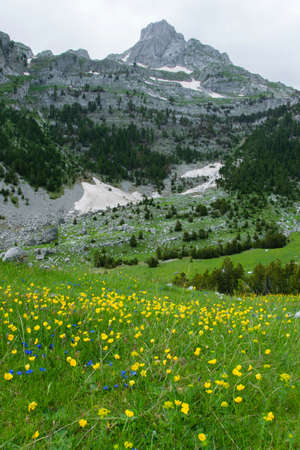 Scenic landscape view in Albanian mountain Alps. Travel,holiday concept