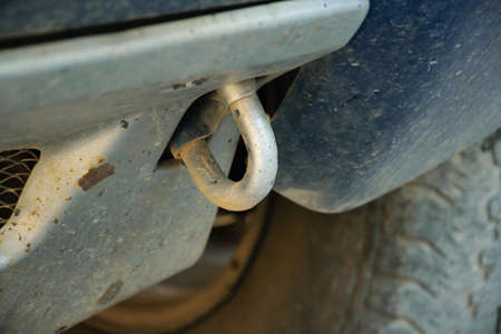 Hook part in the car to tow another carの写真素材