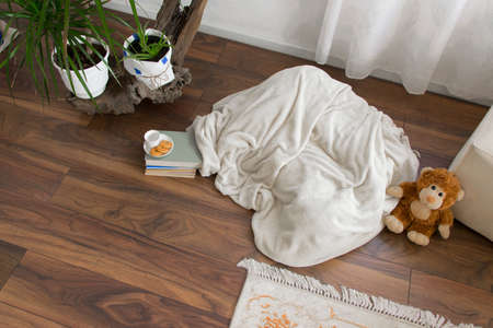 Top view of contemporary interior living spaceの写真素材