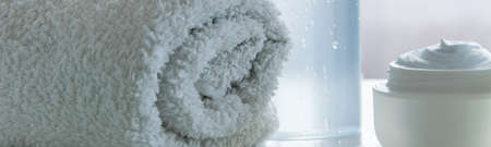 Refreshing skin care products. Health care cosmetics objects