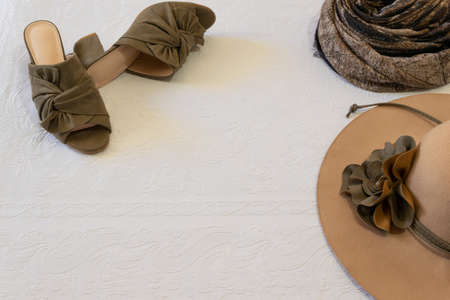 Autumn fashion flat lay. Trendy accessories for the fall season