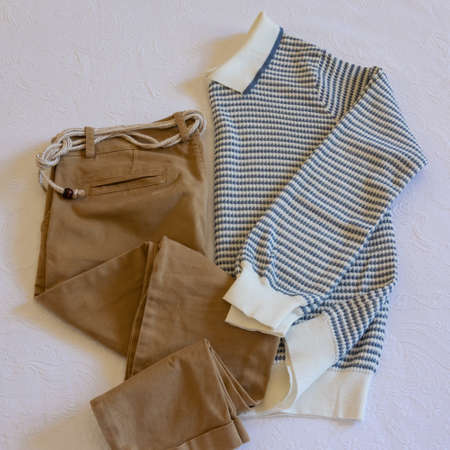 Casual stylish woman outfit. Flatlay of every woman dresses
