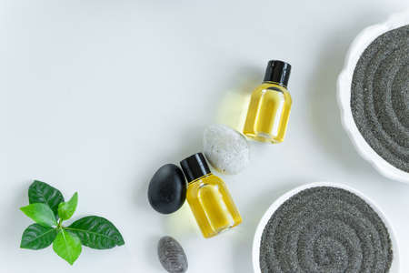 Natural skin care products,  relaxing massage time . Healthy remedy, wellness conceptsの写真素材