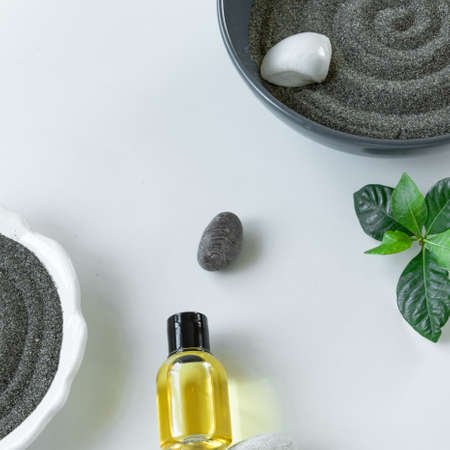 Natural skin care products,  relaxing massage time . Healthy remedy, wellness conceptsの写真素材