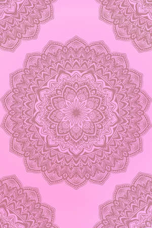 Seamless pattern with mandala element. Vintage decorative elements.  Islam, Arabic, Indian, Ottoman motifs.の写真素材
