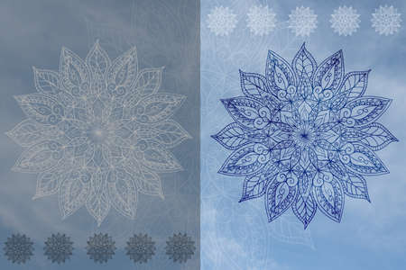 Soft colorful pattern with mandala element. Vintage decorative elements.  Islam, Arabic, Indian,...