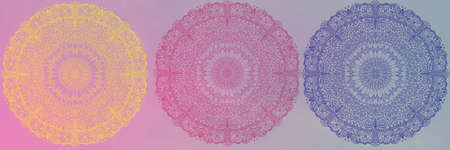 Soft colorful pattern with mandala element. Vintage decorative elements.  Islam, Arabic, Indian,...