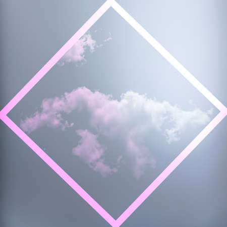 Cloudy abstract background with soft colors and graphic elements. Glowing backdrop, space for textの写真素材