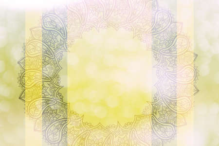 Soft colorful pattern with mandala element. Vintage decorative elements.  Islam, Arabic, Indian, Ottoman motifs.の写真素材