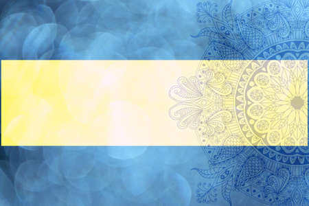 Soft colorful pattern with mandala element. Vintage decorative elements.  Islam, Arabic, Indian, Ottoman motifs.の写真素材