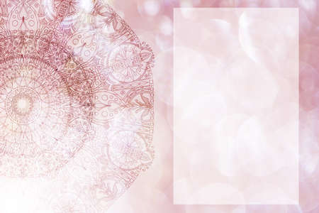 Soft colorful pattern with mandala element. Vintage decorative elements.  Islam, Arabic, Indian, Ottoman motifs.の写真素材