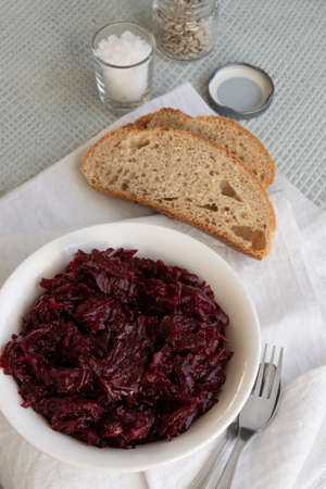 Beetroot salad, vegetarian-vegan  healthy eating