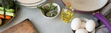 Cooking with healthy food ingredient. Balanced diet, culinary and food concept