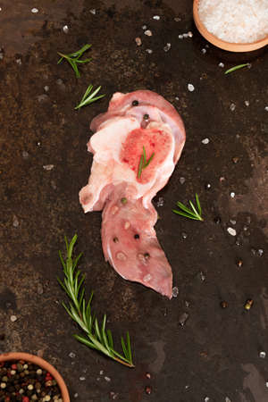 Fresh meat fillets ready for cookingの写真素材