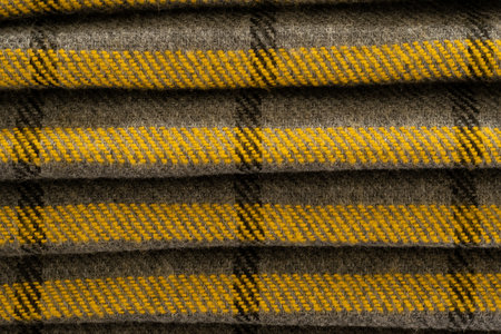 Woolen cloth, gray and yellow colors, pattern texture background