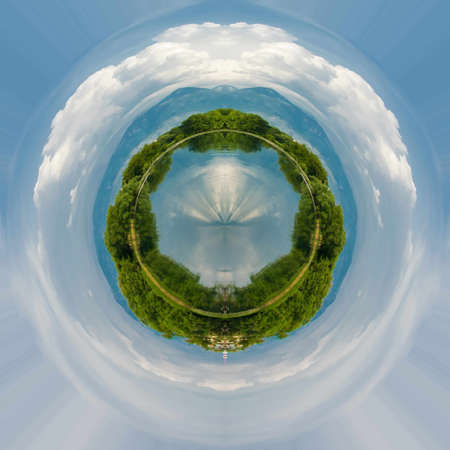 Little planet, spherical nature view