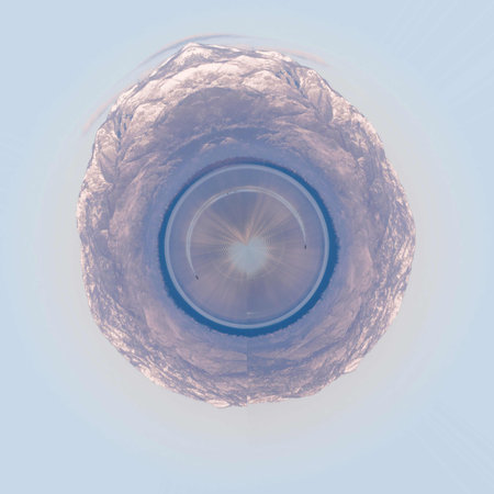 Little planet, spherical nature viewの写真素材