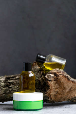 Essential oils for aromatherapy, eco natural cosmetics concept