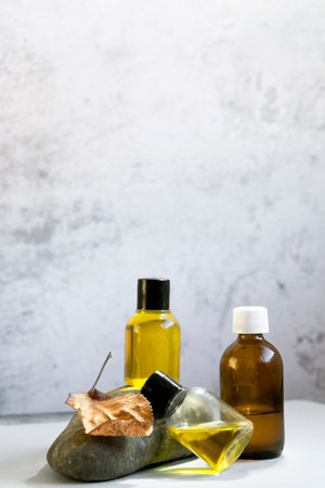 Essential oils for aromatherapy, eco natural cosmetics conceptの写真素材