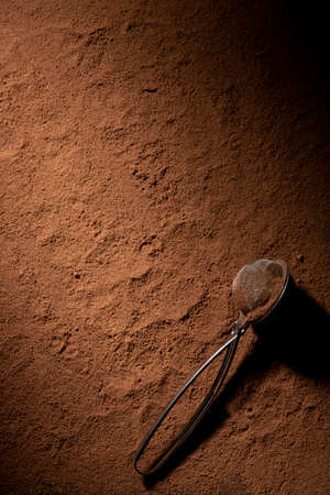 Cacao powder surface, food texture backgroundの写真素材