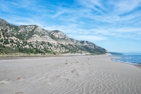 Scenic nature view of Albanian nature. Alpin environment background, traveling conceptの写真素材